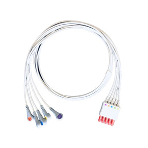 Pacific Medical NLPH5152-C Compatible 5 Lead AAMI ECG Lead Cable