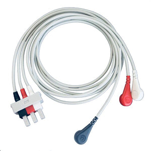 Cables and Sensors LAB3-90S0 Compatible 3 Lead ECG Lead Cable