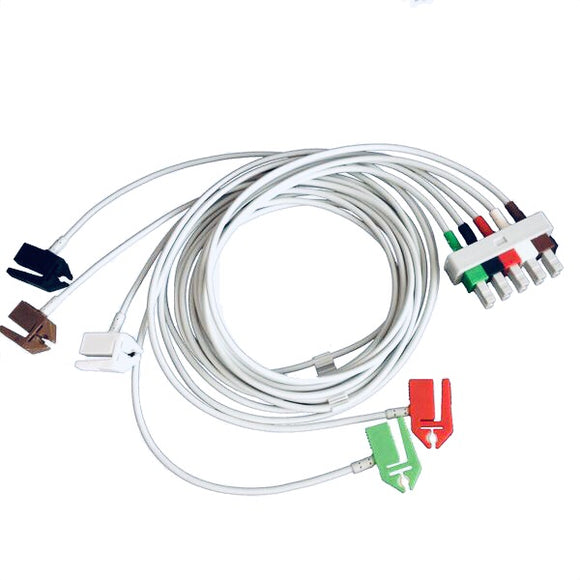 Cables and Sensors LAB5-90P0 Compatible 5 Lead ECG Lead Cable