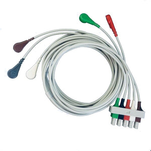 Pacific Medical NLPH5252-S Compatible 5 Lead ECG Lead Cable