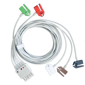 Cables and Sensors LPA5-90P0 Compatible 5 Lead ECG Lead Cable