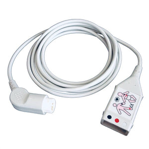 Cables and Sensors TA-23850 Compatible 3 Lead ECG Trunk Cable