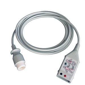 AMC CB-813029R Compatible 3 Lead ECG Trunk Cable