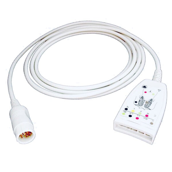 Cables and Sensors TP-25850 Compatible 5 Lead ECG Trunk Cable