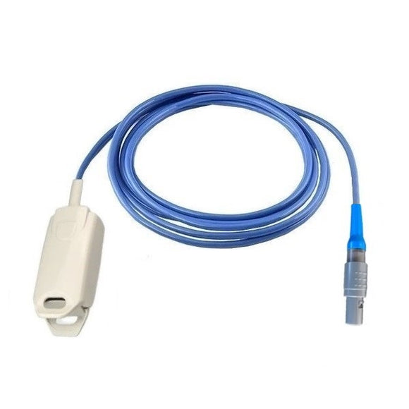 One-Piece Nellcor DOC-10 Compatible SpO2 Sensor - 10ft Adult Finger Clip Pulse Oximeter Sensor